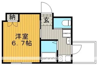 上野西グランハイツB【2階】の間取り