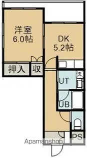 サンヴィレッヂはなぞの(サンヴィレッヂハナゾノ)【201号室】の間取り