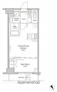 プラウドフラット渋谷富ヶ谷【2階】の間取り