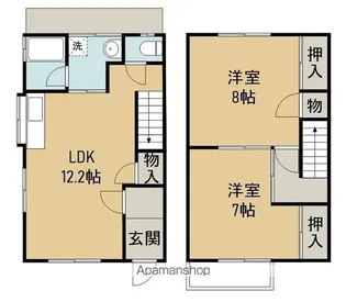 久保田町メゾネットアパート【1階】の間取り