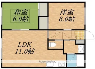 パークサイド811【102号室】の間取り