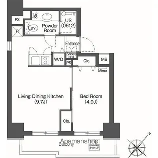 ユーレジデンス高輪台【2階】の間取り