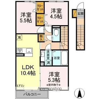 ペアージュ I【2階】の間取り
