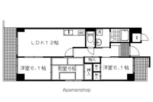 コト北小路【502号室】の間取り