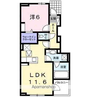 メロウガーデン【1階】の間取り