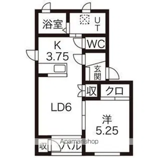 サンバレー D棟【2階】の間取り