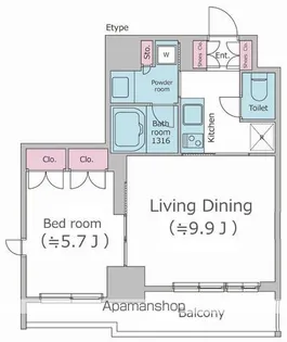 パークフラッツ渋谷代官山【2階】の間取り