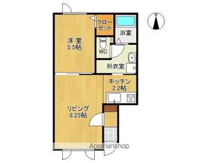 プランドール【2C号室】の間取り