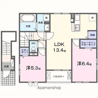 ユニヴェール【2階】の間取り