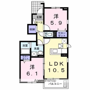 クラール南庄町 D【1階】の間取り