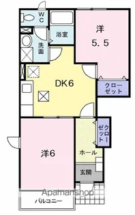 グリーンパレスA【1階】の間取り