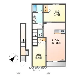 ノアール【2階】の間取り