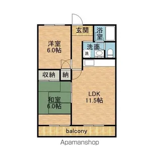 サンリブ野田【2階】の間取り