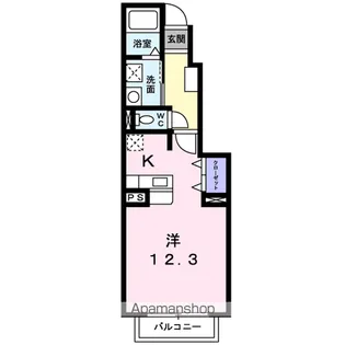 サンヴィレッヂ伍番館【1階】の間取り