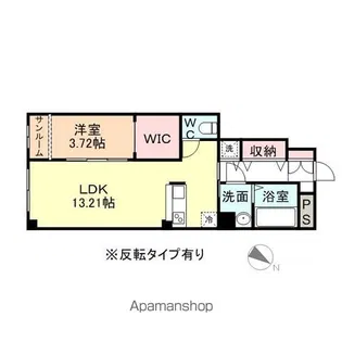 CREA【102号室】の間取り