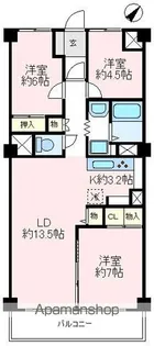 狭山ハイツ【3階】の間取り