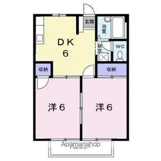 フラッツ坂田B【2階】の間取り