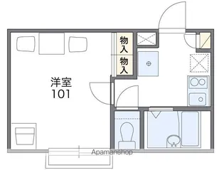 レオパレス中里【1階】の間取り
