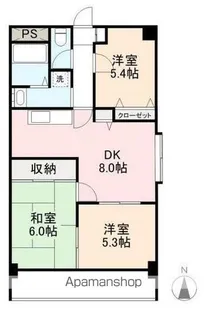 ディアコート茜【8階】の間取り