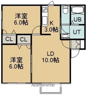 タイム日吉【1階】の間取り