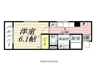 サウスハイツ【506号室】の間取り
