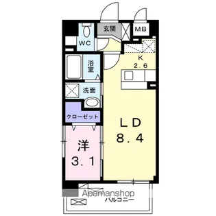 プラトー桜坂【2階】の間取り