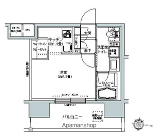 パークキューブ板橋本町【13階】の間取り