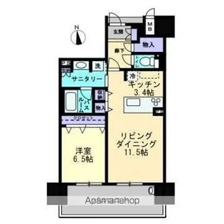 アルファパークナード高松THE・TOWER【603号室】の間取り