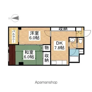 池下ウエストマンション【402号室】の間取り