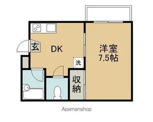 海禅寺ハイツ【1階】の間取り