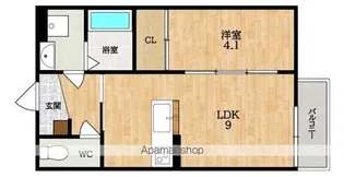 EST西岡町Ⅱ【1階】の間取り