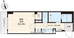 オルキス北綾瀬【301号室号室】の間取り