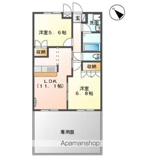 ふろんてぃあCOURT【1階】の間取り