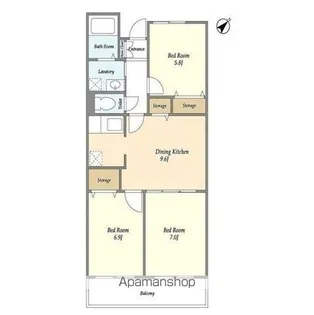 ネオ・プロミネンス【11階】の間取り