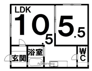 おびひろハウス17【101号室】の間取り