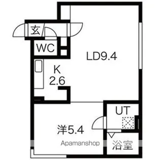 コラージュ琴似【4階】の間取り