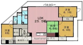 アランジェヒルズ東豊中【9階】の間取り