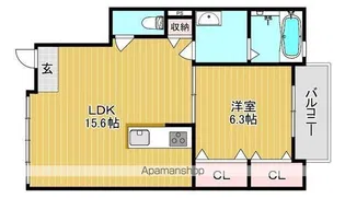 モンテーヴ大高【2階】の間取り