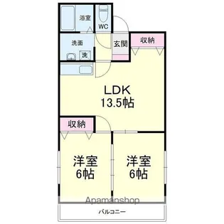 萩コーポA【2階】の間取り