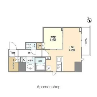 シェフルール新御徒町Ⅱ【10階】の間取り