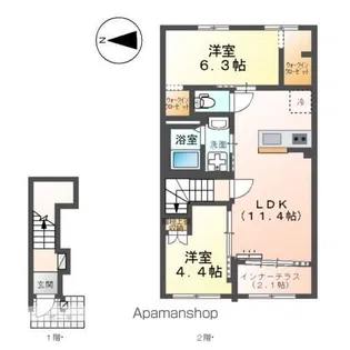 レサンス八街【2階】の間取り