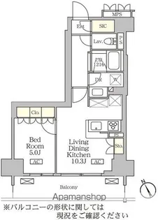 リーフシティ市川 ザ・レジデンス【7階】の間取り