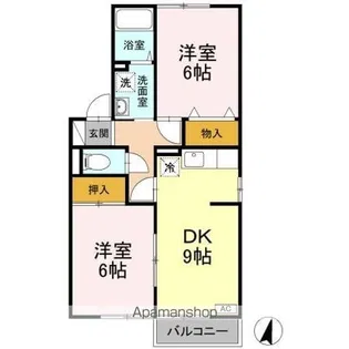 セジュールアーサー【2階】の間取り