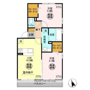 アンジュームG【3階】の間取り