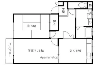 ピルツ木の子マンション【202号室】の間取り