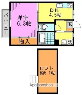 プランドール【2階】の間取り