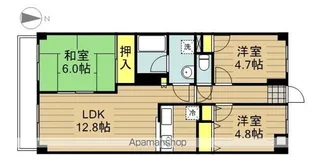 グランドアズール戸田【6階】の間取り