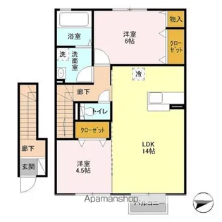 サニーヒル【2階】の間取り