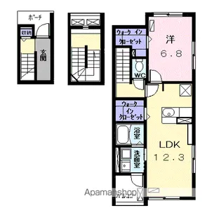 カーサ ミヤビ Ⅰ【3階】の間取り