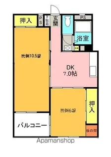 シャトー東香里【302号室】の間取り